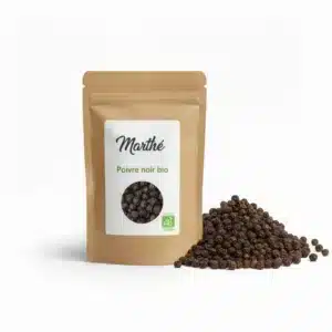 Poivre noir Bio en grain entier origine malabar - vendu par 200g ou kg