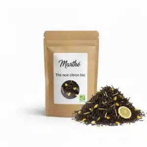 Thé noir Citron Bio - mélange maison avec dattes - 200g ou 2 kg