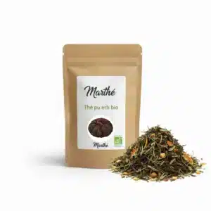 Thé Pu Erh Bio - sombre fermenté - Origine Chine Yunnan - 200g ou kg