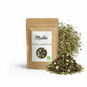 Thé vert au Jasmin Bio - Parfum Floral - en vrac 200g ou 2 kg
