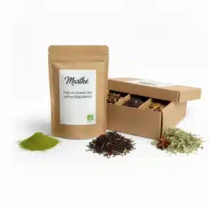 Coffret Thés et Tisanes BIO - Assortiment Cadeau Dégustation - 8x 40g